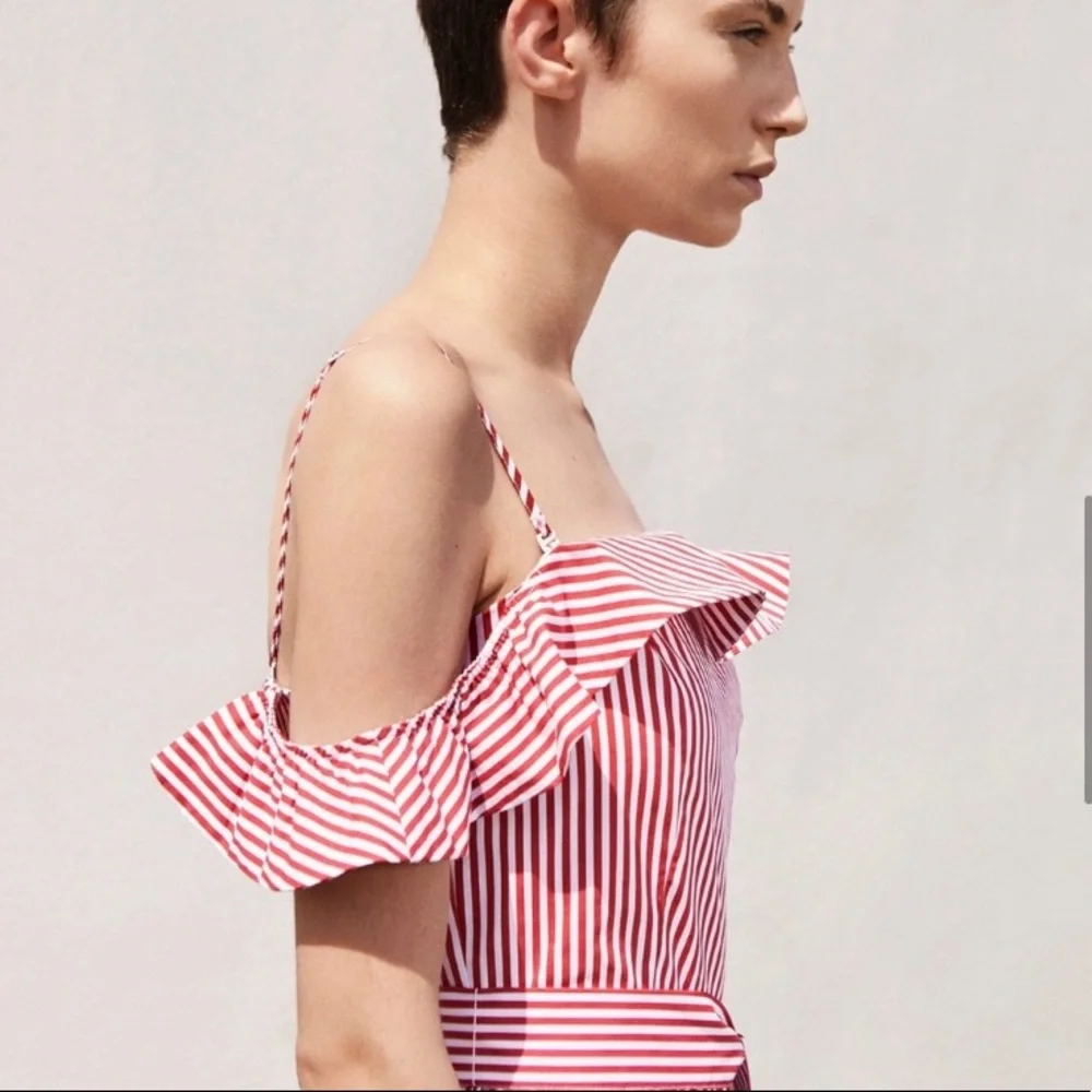 STRIPED MIDI DRESS - NWT - Picture 5 of 8